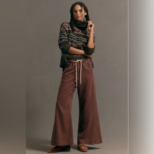 Anthropologie Adi Pull-On Mid-Rise Flare Pant by Pilcro